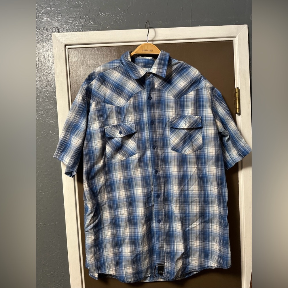 Anchor Blue Button Up Shirt